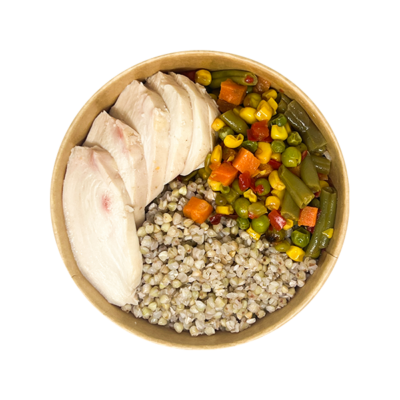 Зелена гречка + куряче філе су-від + мікс овочевий